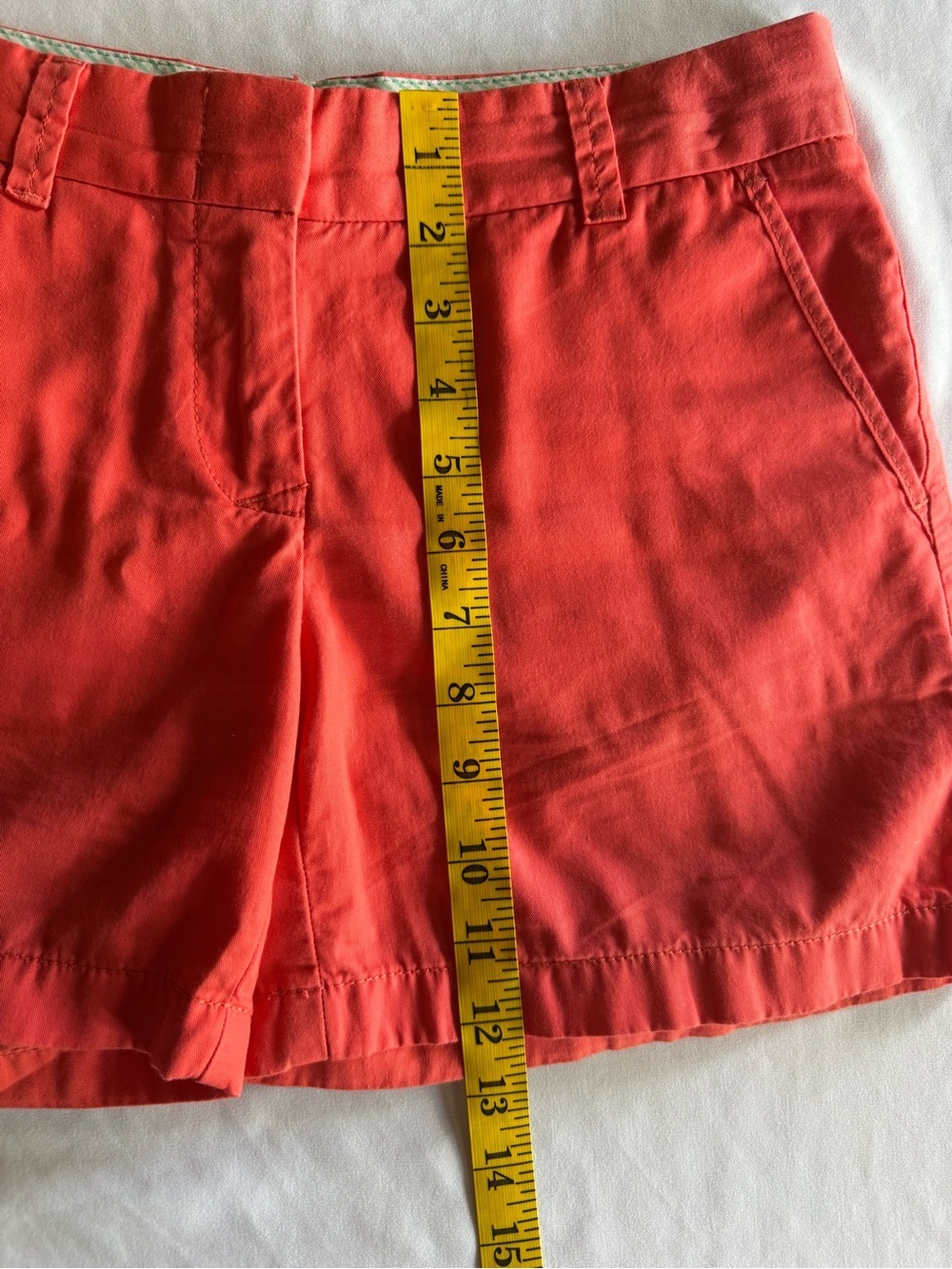 J.Crew Stretch Coral Pink Shorts Women Sz 0 Cotton Preppy - Picture 6 of 10